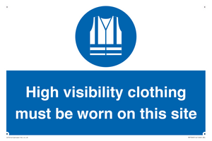 MP7269: High visibility clothing must be worn on this site