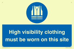 MP7269: High visibility clothing must be worn on this site