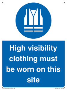 MP7269: High visibility clothing must be worn on this site