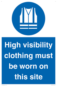 MP7269: High visibility clothing must be worn on this site