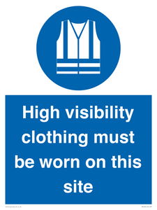 MP7269: High visibility clothing must be worn on this site