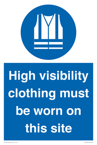 MP7269: High visibility clothing must be worn on this site