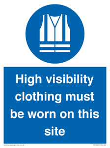 MP7269: High visibility clothing must be worn on this site