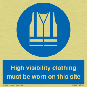 MP7269: High visibility clothing must be worn on this site