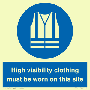 MP7269: High visibility clothing must be worn on this site