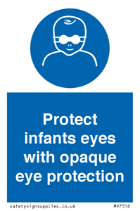 MP7516: Protect infants eyes with opaque eye protection