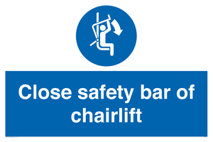 MP7517: Close safety bar of chairlift