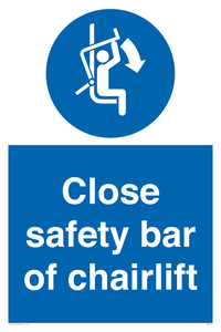 MP7517: Close safety bar of chairlift