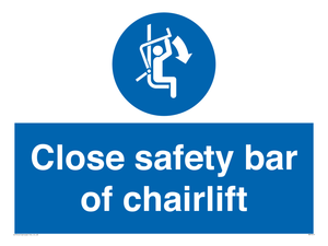 MP7517: Close safety bar of chairlift