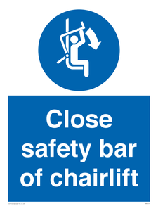 MP7517: Close safety bar of chairlift