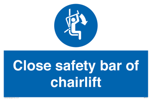 MP7517: Close safety bar of chairlift