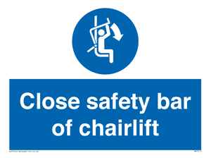 MP7517: Close safety bar of chairlift