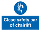 MP7517: Close safety bar of chairlift