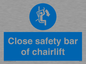 MP7517: Close safety bar of chairlift