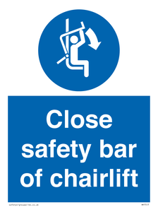 MP7517: Close safety bar of chairlift