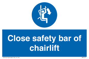 MP7517: Close safety bar of chairlift