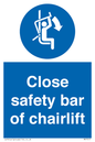 MP7517: Close safety bar of chairlift