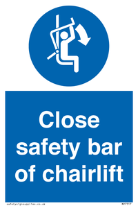 MP7517: Close safety bar of chairlift