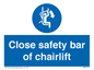 MP7517: Close safety bar of chairlift
