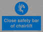 MP7517: Close safety bar of chairlift