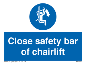 MP7517: Close safety bar of chairlift