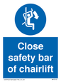 MP7517: Close safety bar of chairlift