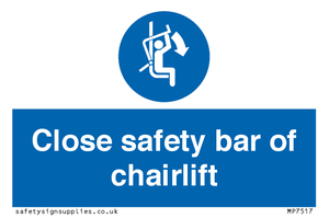 MP7517: Close safety bar of chairlift