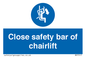 MP7517: Close safety bar of chairlift