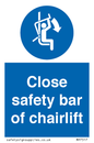 MP7517: Close safety bar of chairlift