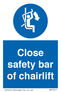 MP7517: Close safety bar of chairlift