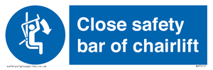 MP7517: Close safety bar of chairlift