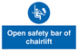 MP7518: Open safety bar of chairlift
