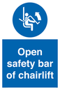 MP7518: Open safety bar of chairlift