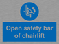 MP7518: Open safety bar of chairlift