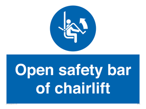 MP7518: Open safety bar of chairlift