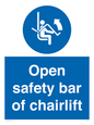 MP7518: Open safety bar of chairlift