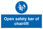 MP7518: Open safety bar of chairlift
