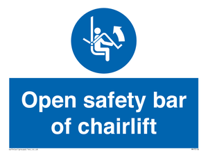 MP7518: Open safety bar of chairlift