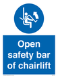 MP7518: Open safety bar of chairlift