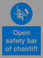 MP7518: Open safety bar of chairlift