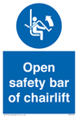 MP7518: Open safety bar of chairlift