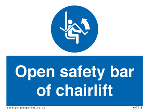 MP7518: Open safety bar of chairlift