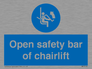 MP7518: Open safety bar of chairlift