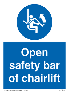 MP7518: Open safety bar of chairlift