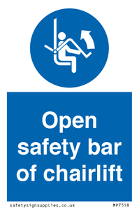 MP7518: Open safety bar of chairlift
