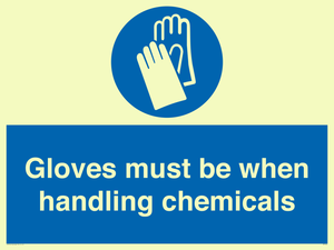 MP7544: Gloves must be when handling chemicals