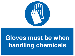 MP7544: Gloves must be when handling chemicals