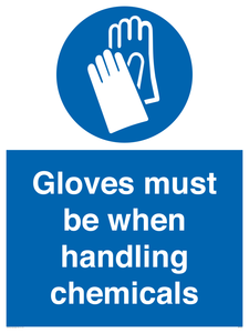 MP7544: Gloves must be when handling chemicals