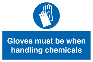 MP7544: Gloves must be when handling chemicals