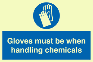 MP7544: Gloves must be when handling chemicals